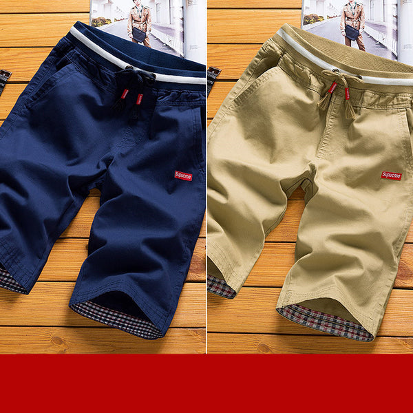 Cotton Shorts Men\'s Capris Trend Summer Casual Loose Tooling Capris Wear Big Underpants
